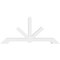 Ekena Millwork Vanguard Architectural Grade PVC Gable Bracket, 108"W x 49 1/2"H x 6"D x 6"F, 11/12 Pitch GBP108X50X0606VAN00 - alternate 4